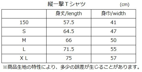Vertical ICHIGEKI T-Shirt - White - English size and fit guide