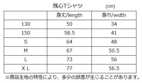Zanshin T-Shirt - English size and fit guide